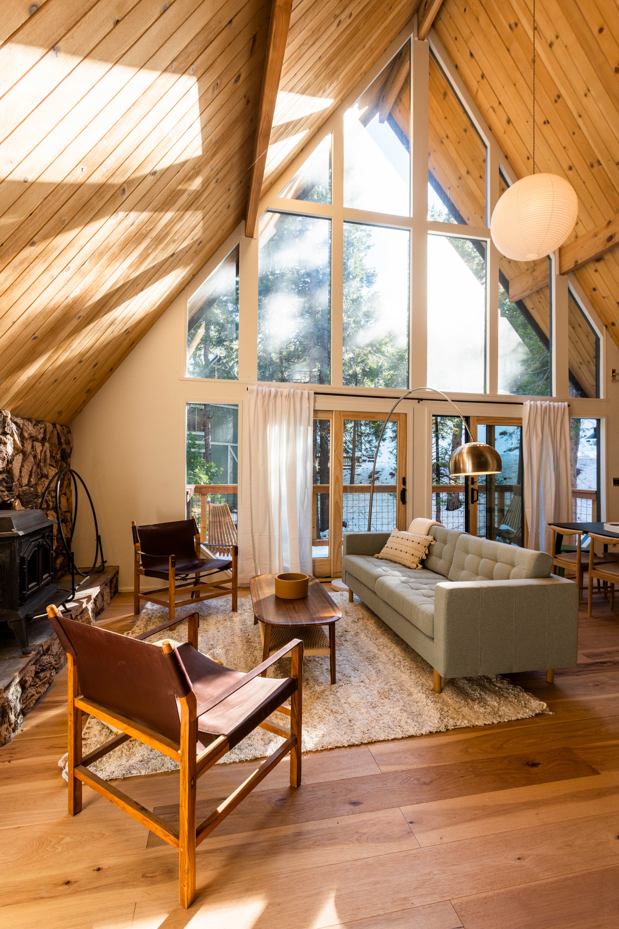 Designer A-Frame Cabin in the Trees